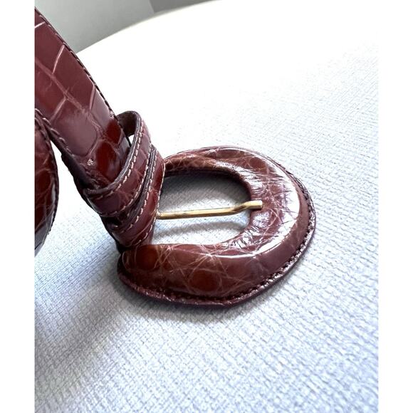 Takashimaya New York Belt Genuine American Alligator Waist Made In Italy luxury - Picture 9 of 13